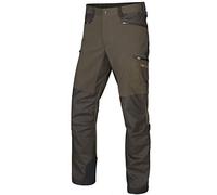 Härkila Pantalones de caza resistentes Ragnar para hombre en marrón y naranja • Pantalones elásticos para caza con orificios de ventilación • Pantalones impermeables para exteriores con tallas extra,