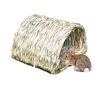 Häschenhaus - Bunny Hip, Animal Bunny Hideaway Rabbit Estable | Schilfgras Animal House, Hay Bunny Tunnel, Taste de pasteles tejidos a mano, requisito de mascotas para erizos, pequeños