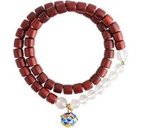 HAEUYA Cuentas de oración, pulseras de cuentas, pulsera de cuentas de madera natural, collar, cadena de ágata de cristal, joyería de oración de meditación budista tibetana, Navidad, Acción de Gracias