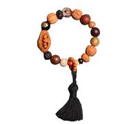 HAEUYA Pulseras de Cuentas, Cuentas de oración, Cinco Elementos, Oro Bodhi, Madera, Agua, Fuego, Tierra, 18 Semillas, Pulsera de Cuentas de Buda con múltiples Tesoros, joyería artística(Water)