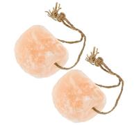 HAF® 2 piedras de sal de 2 - 3 kg con cordón para caballos, ganado, caza y ovejas | Piedra para fugas de sal 100% de cristal de roca | Piedra mineral de Pakistán | Tamaño: 2 - 3 kg | Cantidad: 2