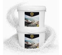 HAF Sales de baño de alta calidad del Mar Muerto de Jordania (2 cubos de 5 kg) - Sal marina pura natural gruesa para bienestar y alivio del estrés - Sal mineral para baño y cuidado corporal para
