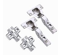 HAFELE 95 Grado Fuerte Semi Solapado Bisagras 40mm Automática para Puerta GRUESA y PESADA con Amortiguación Bisagra Mecanismo de Suave Lento Cierre para Puertas de Mueble Armario de Cocina Juego de 2