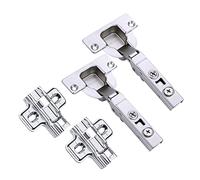 HAFELE 95 Grado Fuerte Totalmente Solapado Bisagras 40mm Automática para Puerta Gruesa y Pesada con Amortiguación Bisagra Mecanismo de Suave Cierre para Puertas Mueble Armario de Cocina Juego de 2