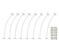 Hafele - Limitador de apertura para puertas de muebles, puertas de armario, 8 unidades de plástico blanco + tornillos - bisagra de soporte de solapa - adecuado como soporte para puerta de armario -