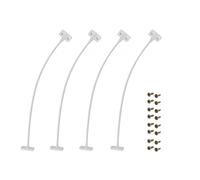 Hafele - Limitador de apertura para puertas de muebles, puertas de armario, plástico blanco, 4 unidades + tornillos, bisagra de soporte para solapa, adecuado como soporte para puerta de armario