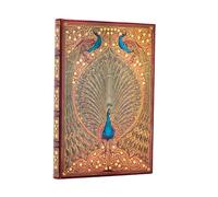 Paperblanks Mini cuaderno Hafiz's Peacocks (Sangorski & Sutcliffe) tapa dura rayado cierre elástico