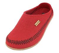 HAFLINGER Blizzard Credo zapatilla de fieltro con suela de goma rubí, talla 36