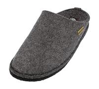 HAFLINGER Flair Pantuflas de fieltro de lana suave antracita, talla 43