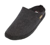 HAFLINGER Flair Pantuflas de fieltro suave de lana pantuflas grafito, talla 47