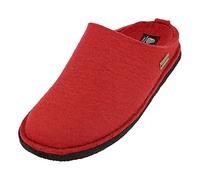 HAFLINGER Flair Pantuflas de fieltro suave de lana pantuflas rubí, talla 42
