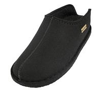 HAFLINGER Flair Smily Pantuflas de Fieltro de Lana Negras, Talla 44