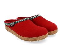 HAFLINGER Grizzly Franzl zapatilla de casa de fieltro zueco rubí, talla 38