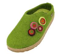 HAFLINGER Grizzly Kanon Zapatilla de Fieltro Zueco Verde Hierba, talla 39