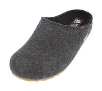 HAFLINGER Grizzly Michl zapatilla de fieltro con suela de goma grafito, talla 46