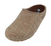 HAFLINGER Grizzly Michl zapatilla de fieltro con suela de goma turba, talla 40