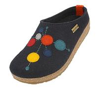 HAFLINGER Grizzly Pantuflas de fieltro con suela de goma Azul Medio, talla 40