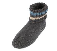 HAFLINGER Grizzly Torben zapatilla de fieltro de pura lana grafito, talla 45