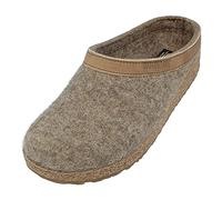 HAFLINGER Grizzly Torben zapatilla de fieltro en turba de pura lana, talla 38