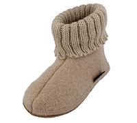 HAFLINGER Karl - Pantuflas de fieltro con cuello, beige, 41 EU