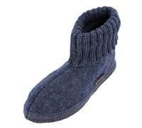 HAFLINGER Karl zapatilla de fieltro con cuello zapatilla jeans, talla 40