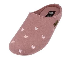 HAFLINGER Pantuflas de Tela para Mujer Everest Farfalline 484014, Talla:38 EU, Color:Rosa