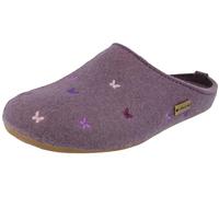 HAFLINGER Pantuflas de Tela para Mujer Everest Farfalline 484014, Talla:40 EU, Color:Morado