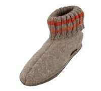 HAFLINGER Paul zapatilla con cuello en pura lana virgen Beige fundido, talla 26