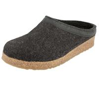 HAFLINGER Grizzly Torben zapatilla de fieltro de pura lana grafito, talla 45