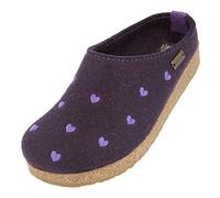 HAFLINGER Zapatillas de casa de Fieltro Grizzly Cuoricini 741031, Talla:40 EU, Color:Morado