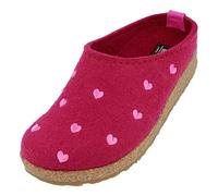 HAFLINGER Zapatillas de casa de Fieltro Grizzly Cuoricini 741031, Talla:41 EU, Color:Rojo