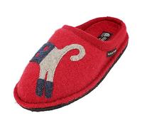 HAFLINGER Zapatillas de casa de Fieltro para Mujer Flair Cucho 313080, Talla:39 EU, Color:Rojo