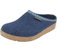 HAFLINGER Zapatillas de casa de Fieltro Unisex Grizzly Franzl 711001, Talla:46 EU, Color:Azul
