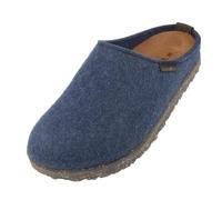 HAFLINGER Zapatillas de casa de Fieltro Unisex Manhattan Clog 391001, Talla:46 EU, Color:Azul