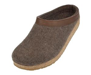 HAFLINGER Zueco de fieltro Grizzly Torben de fieltro de lana pura Marrón moteado, 48