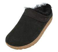 HAFLINGER Zueco de piel de cordero Zapatilla de fieltro Snowbird negra, talla 42