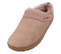 HAFLINGER Zueco de piel de cordero Zapatilla de fieltro Snowbird palo de rosa, 37