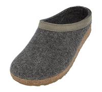 HAFLINGER Zueco Grizzly Torben de fieltro de lana pura antracita, talla 44