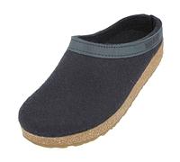 HAFLINGER Zueco Grizzly Torben de fieltro de lana pura Azul medio, talla 46