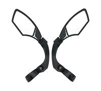 Hafny - Espejo para manillar de bicicleta, HD, resistente a impactos, cristal transparente de seguridad, espejo retrovisor ajustable y giratorio, HF-MR095