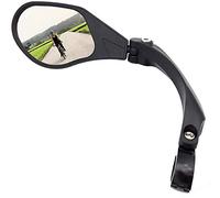 Hafny Handlebar Bike Espejo, HD, Lente de vidrio de grado automotriz, resistente a explosiones (88 Izquierdo Plata)