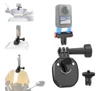 HAFOKO Motocicleta Parabrisas Cámara Soporte Magnético Liberación Rápida Adaptador Compatible con dji Osmo Action 5 Pro/4/3 Aluminio Moto Abrazadera Compatible con Insta 360 X5-X con Osmo 360