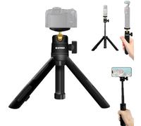 HAFOKO ST-08 Extensible Mini Cámara Trípode Compatible con Dji Osmo 360/Pocket 3, Escritorio Portátil Smartphone Trípode con 1/4", 360° Compatible con Insta360 X5-X, Vlogging Viajes (Soporte máx 2 kg)