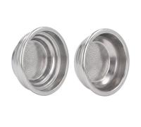 HAFRILY Juego de 2 cestas de portafiltro de 58 mm, de acero inoxidable 304, de filtro de café de una y doble toma, filtros de repuesto de máquina de espresso de precisión, filtro de metal reutilizable