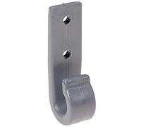 HaGa® 10 ganchos de lona de 60 mm x 18 mm - Ganchos de doble orificio para cierre de centrifugado - Ganchos de plástico para fijación de lonas - Ganchos tensores gris