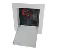 Haga clic en la puerta de acceso blanca abierta，Panel de acceso de plomería Puertas de servicio ocultas de aleación de aluminio integradas，Panel de inspección de metal(28x40in/71x102cm)