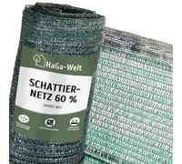 HAGA HaGa Red de protección solar de 2 m x 5 m, con efecto sombreado, 60 % verde, protección solar, sombra, para invernadero y huerto, transpirable