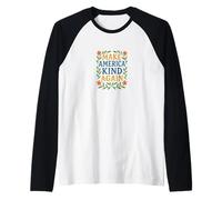 Haga Que Estados Unidos vuelva a ser Amable Unidad Positiva compasiva Camiseta Manga Raglan