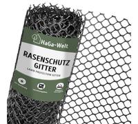 HaGa Rejilla de protección para césped de 1,3 m x 5 m, de plástico, resistente y transitable para jardín y césped, calzadas, caño de pollo y en la ladera | compatible con robot cortacésped