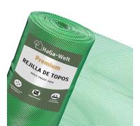 HaGa Rejilla para topos de 1,5 m x 25 m de plástico en color verde para ahuyentar topos en el jardín - ahuyentador de topos respetuoso con los animales